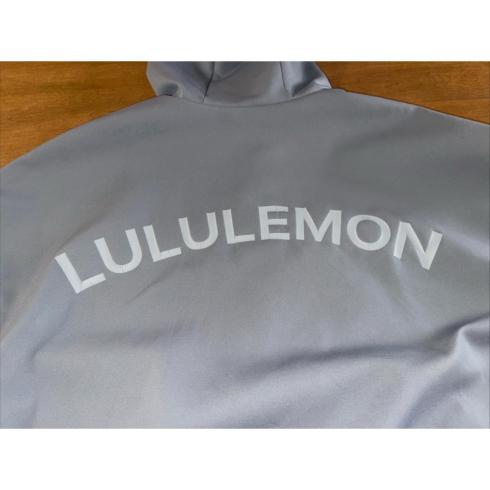 Lululemon Athletic Spell Out Hoodie Jacket Women 10 Gray Blue - Picture 10 of 14